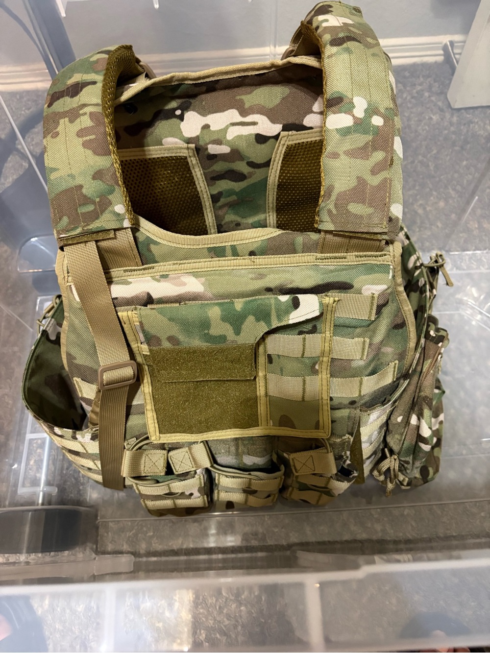 Men's Tactical Plate Carrier Vest - Multicam